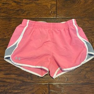 Pink shorts under armour